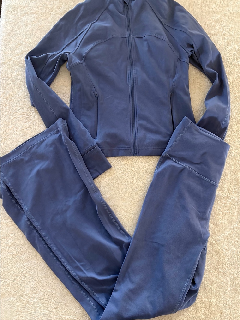 Women's define jacket & groove flare pant Set - water drop